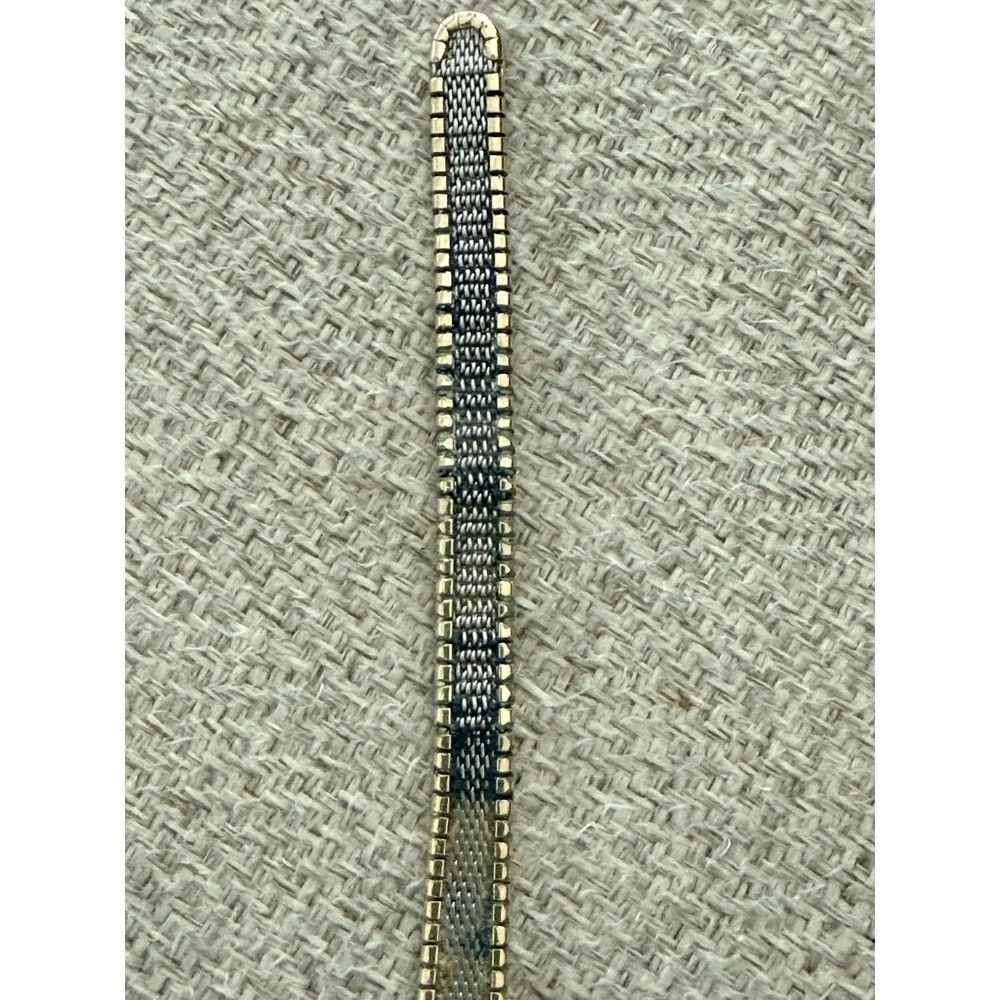 Vintage Benrus Ladies Watch Gold Tone‎ 10K GF Bracelet Cloudy Crystal
